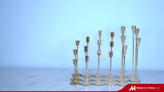 Candelabros de oro y plata europeos, candelabros de Metal para decoración del hogar