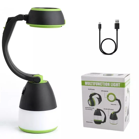 Impermeable de alta potencia 3 en 1 luz LED para acampar USB recargable multifuncional al aire libre mesa de emergencia tienda lámpara de lectura